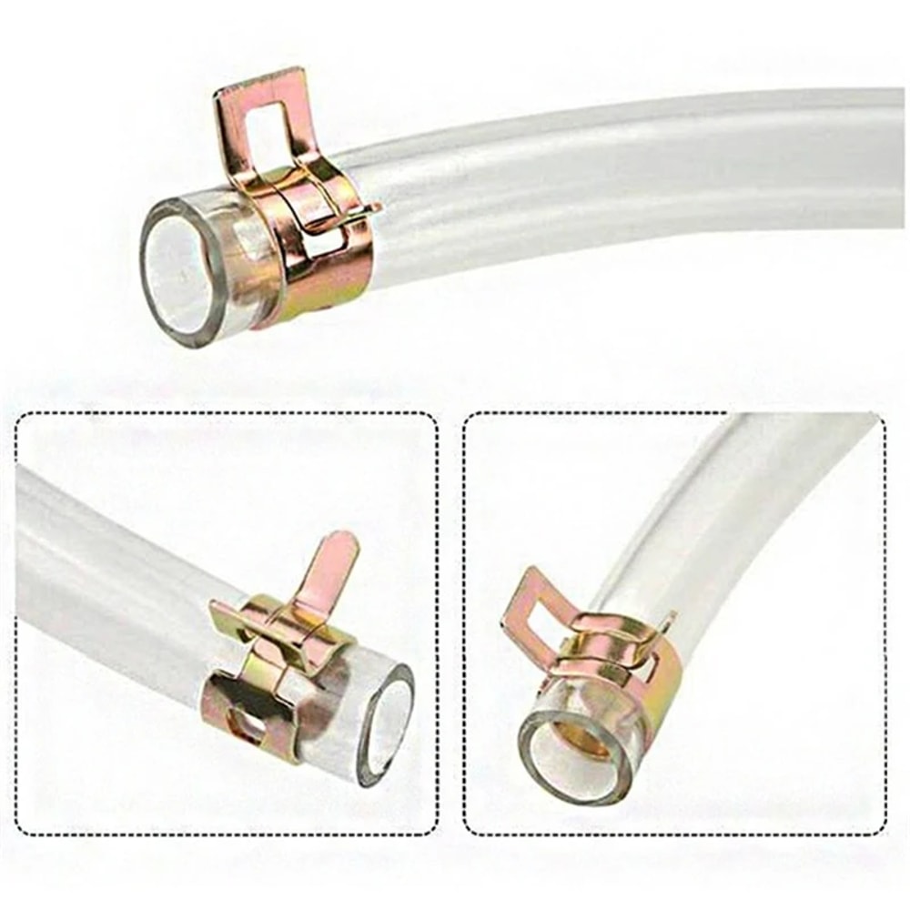 Fuel Spring Clip Hose Clamp Durable Silicon Vacuum Tube Clamp for Fuel, Oil & Water Lines