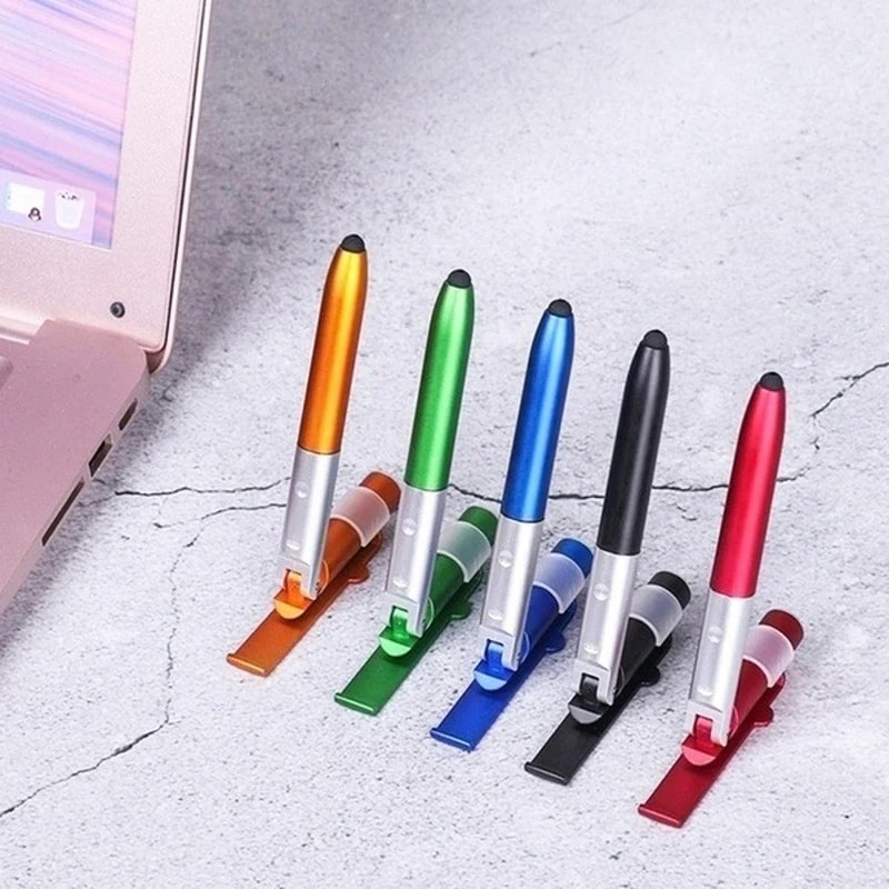 Multifunctional Ballpoint Pen with LED Light & Phone Holder for Office, School, & Night Use