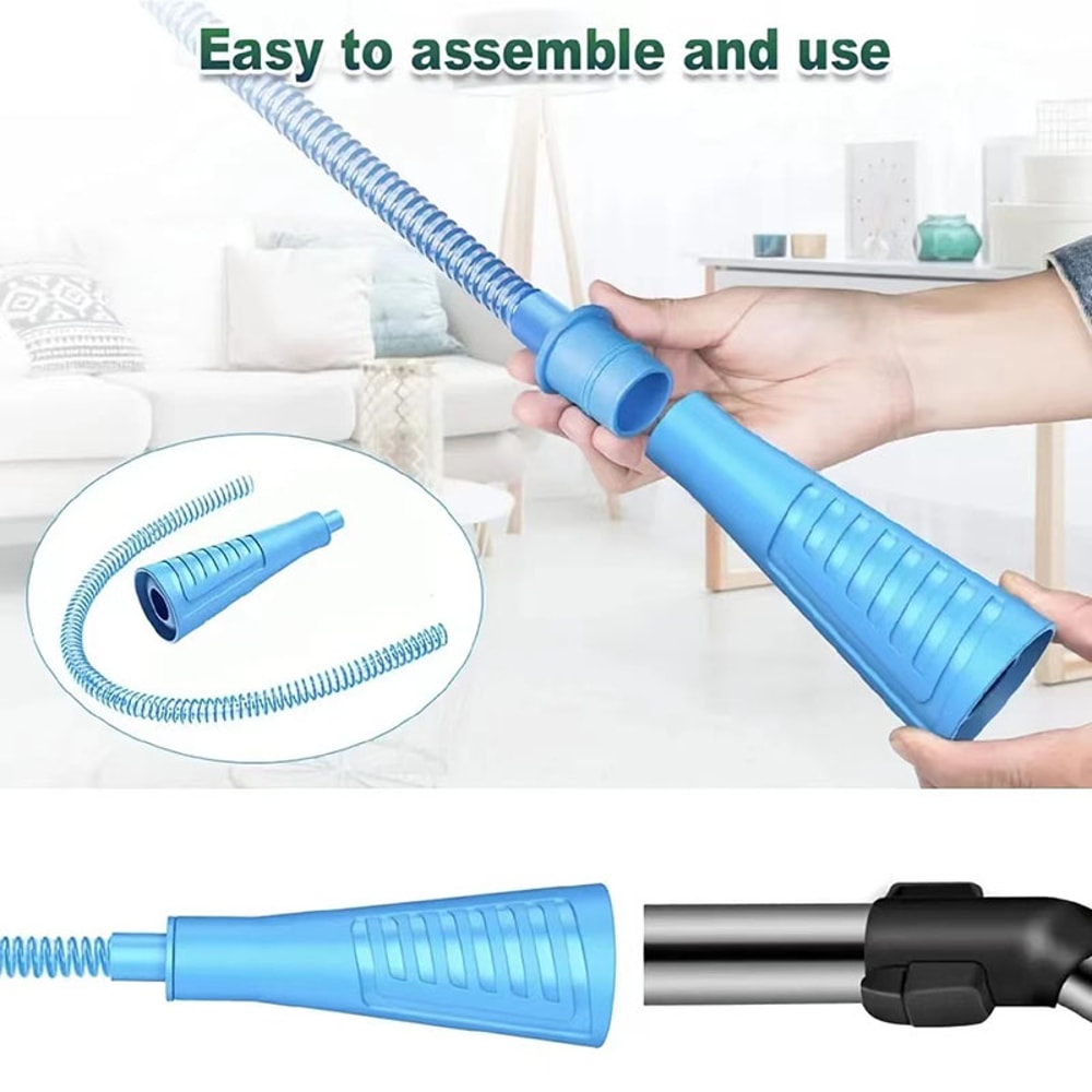 Bendable Dryer Vent Cleaner Kit Vacuum Attachment with Guide Wire & Lint Remover Hose