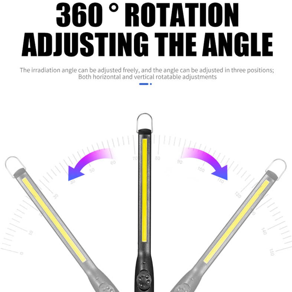 Rechargeable Magnetic LED Work Light Portable Stepless Dimming Car Repair Lamp 1