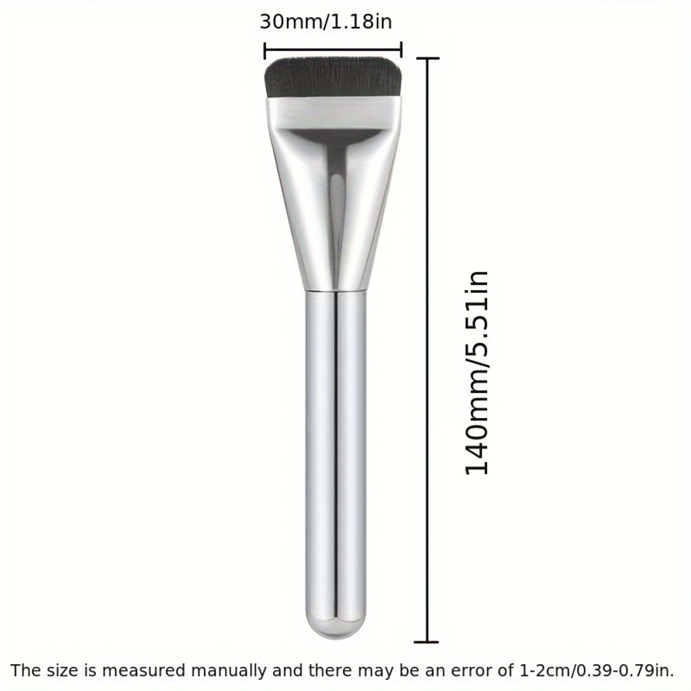 Multi-Use Hypoallergenic Oval Foundation Brush for Face Contouring Ultra-Fine Nylon Bristles