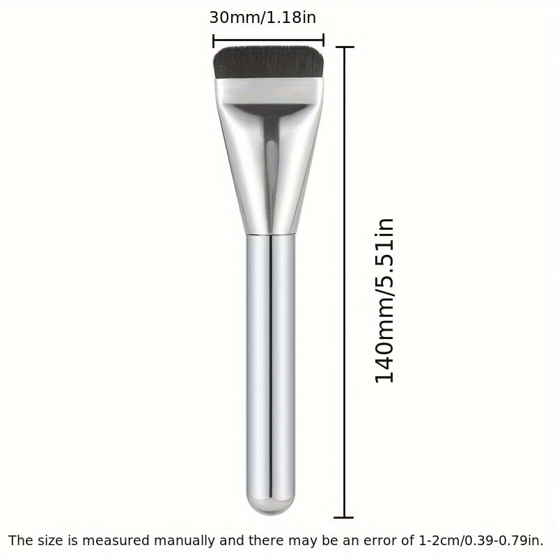 Multi-Use Hypoallergenic Oval Foundation Brush for Face Contouring Ultra-Fine Nylon Bristles