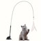 Interactive Bell & Feather Wand Suction Cup Pole for Exciting Cat Playtime Ultimate Toy for Fun Adventures