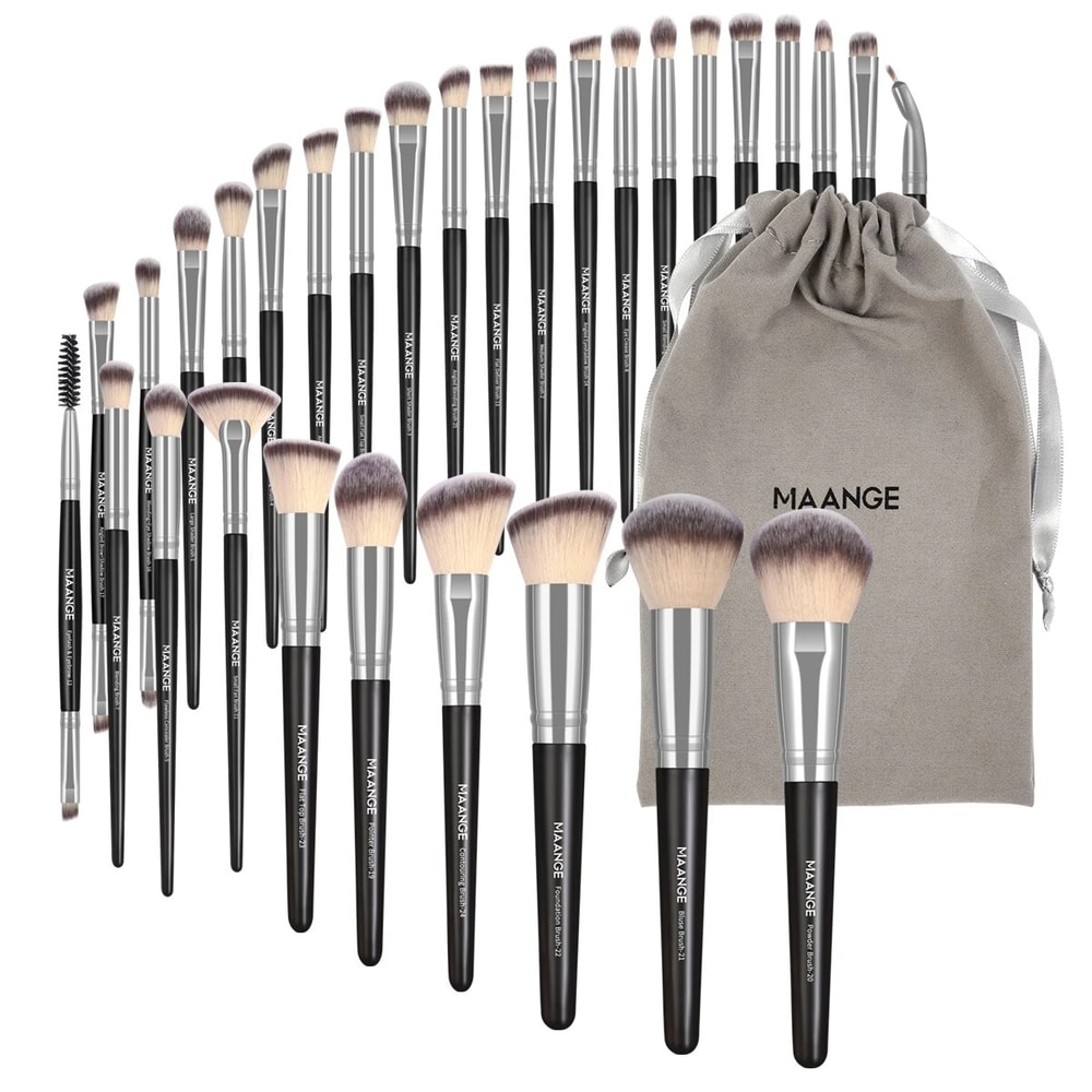 Professional Makeup Brush Set With Foundation Concealers Eye Shadows Powder Blush Blending Brushes 9