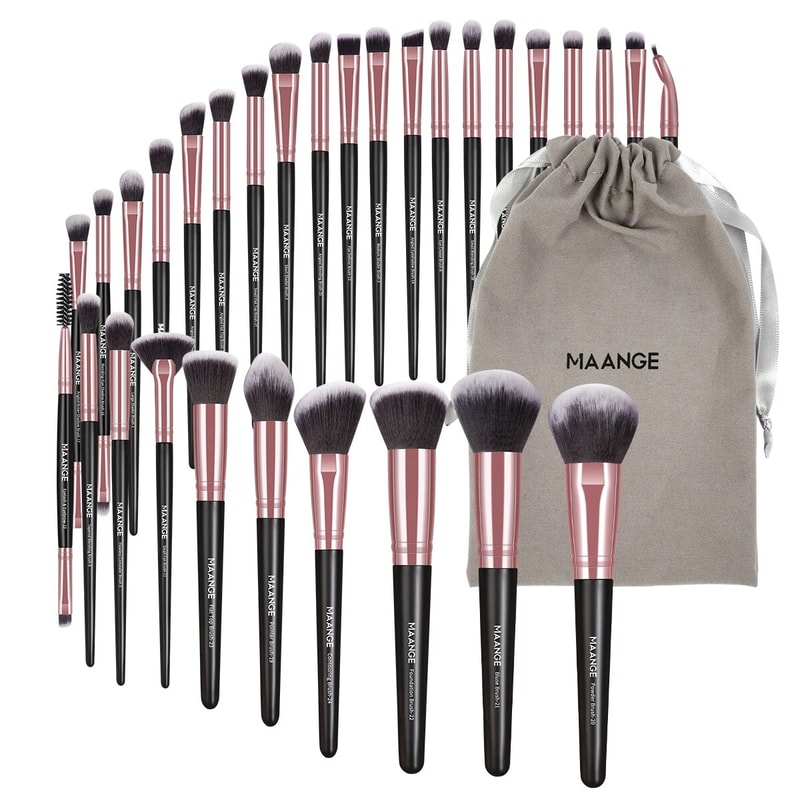 Professional Makeup Brush Set With Foundation Concealers Eye Shadows Powder Blush Blending Brushes 11