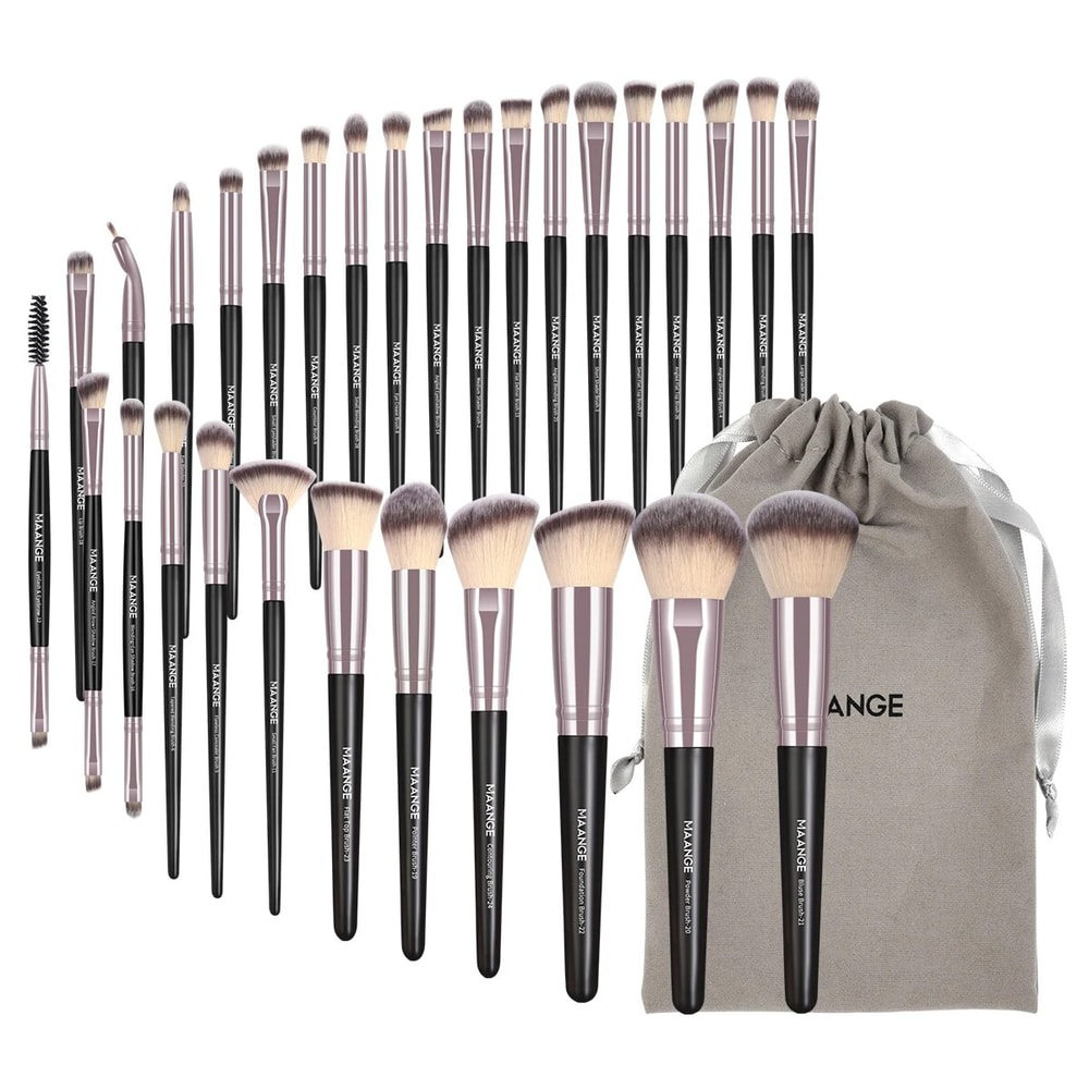 Professional Makeup Brush Set With Foundation Concealers Eye Shadows Powder Blush Blending Brushes 12