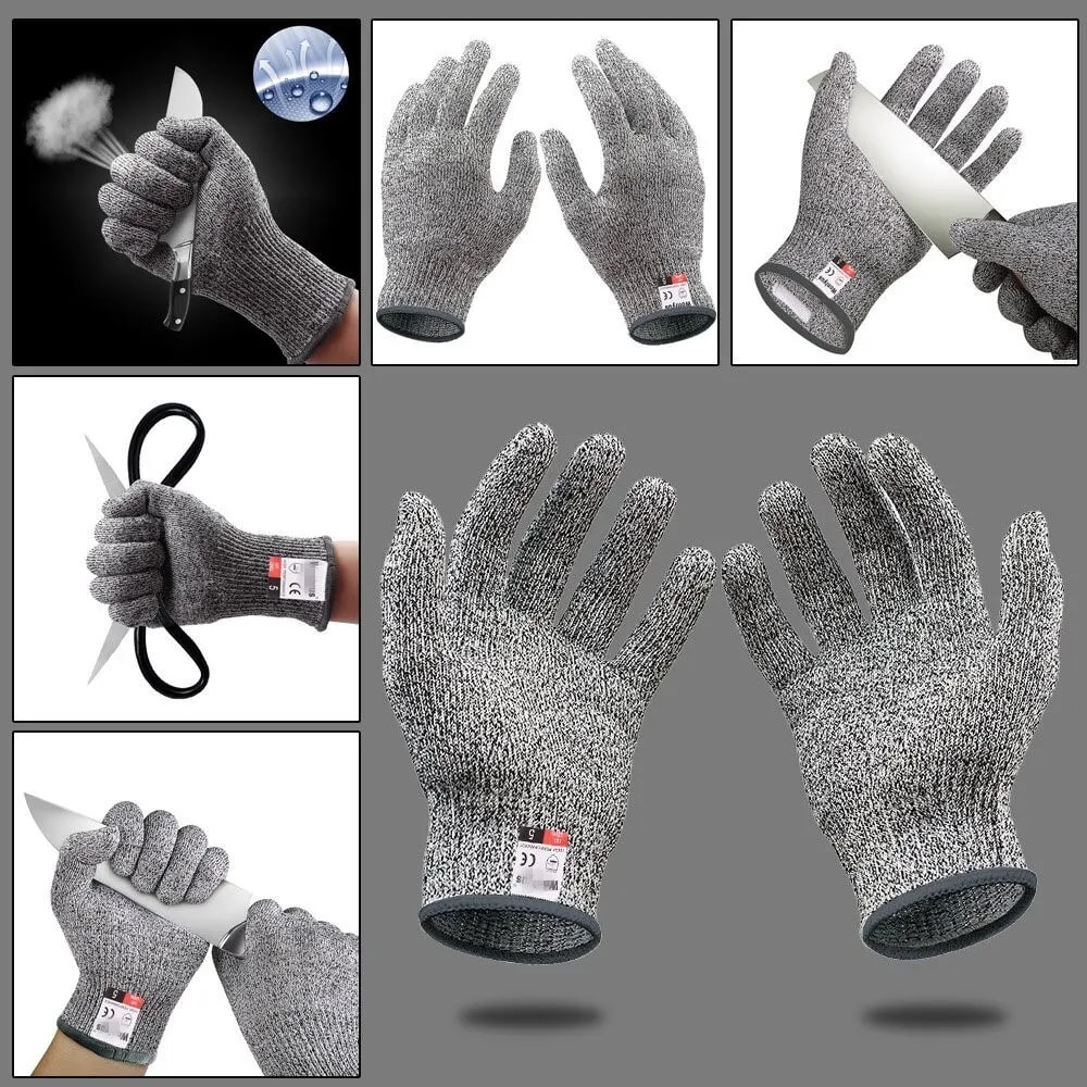 HPPE Scratch Resistant Gloves for Kitchen & Garden Use | Safety Protection for Glass Cutting