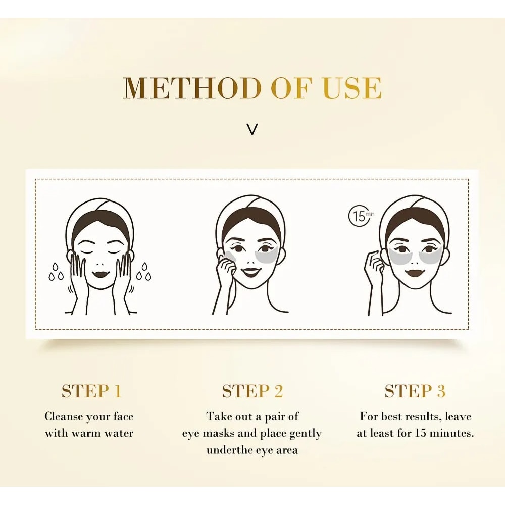 Golden Moisturizing Collagen Eye Mask for Nourishing & Relieving Eye Fatigue Korean Skin Care