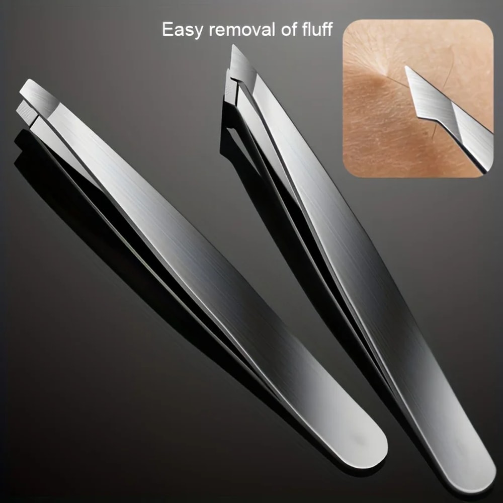 Professional Eyebrow Tweezers Set for Precision Hair & Splinter Removal