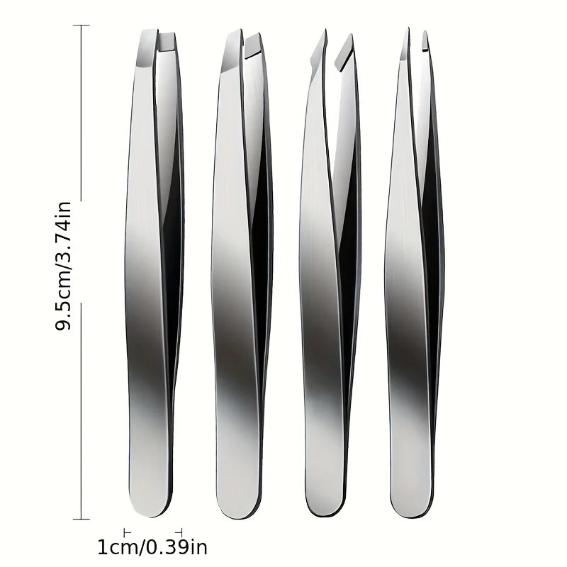 Professional Eyebrow Tweezers Set for Precision Hair & Splinter Removal