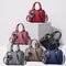 Embroidery Leather Messenger Handbag For Women Stylish Practical Trendy Womens Bag With Hair Ball