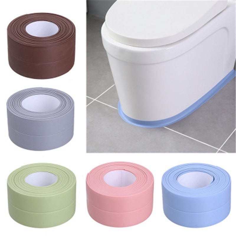 Waterproof PVC Sealing Tape For Bathroom Kitchen Sink Edges Easy Adhesive Wall Strip For Waterpro 4