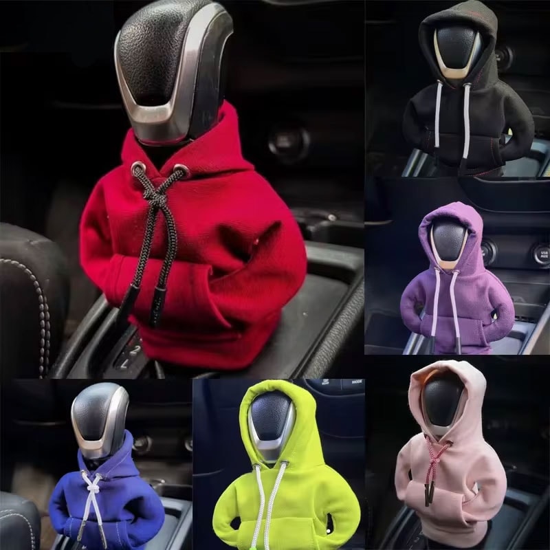 Gear Shift Mini Hoodie Cover Universal Car Shift Lever Decoration for Manual & Automatic Cars