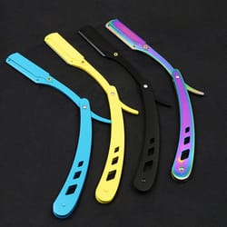 men's antique black folding razor premium shaving knife for hair removal