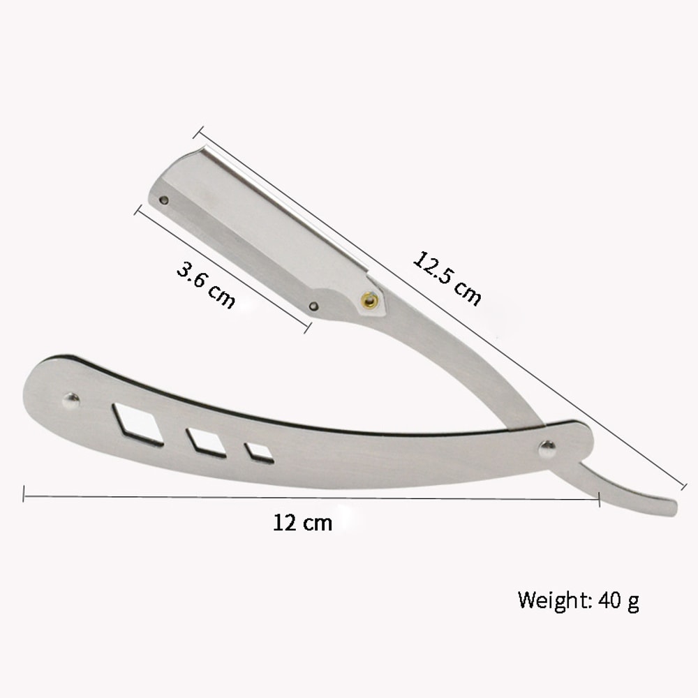 Men's Antique Black Folding Razor Premium Shaving Knife for Hair Removal