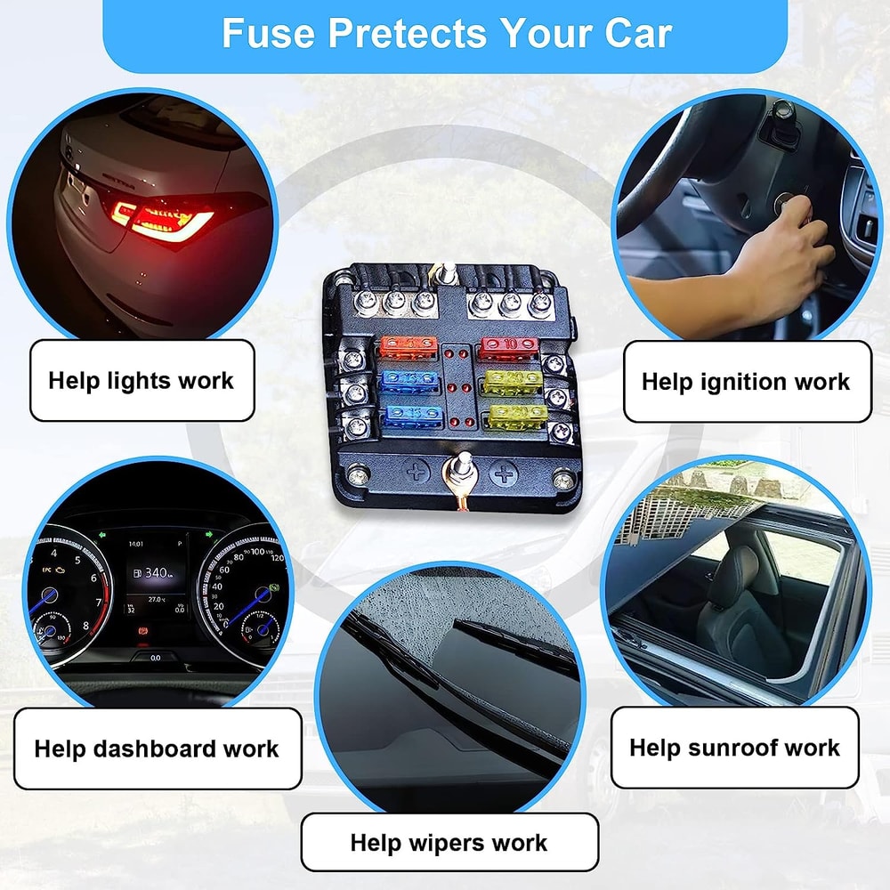 Car Fuse Assorted Kit Complete Automotive Fuse Kit with Puller Tool for Safe and Convenient Fuse Replacement