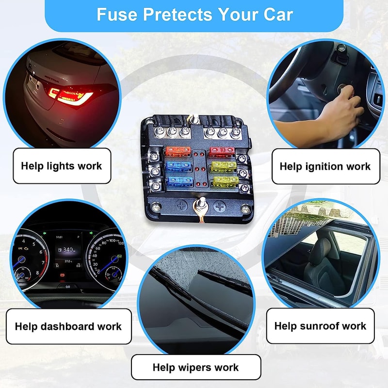 Car Fuse Assorted Kit Complete Automotive Fuse Kit with Puller Tool for Safe and Convenient Fuse Replacement