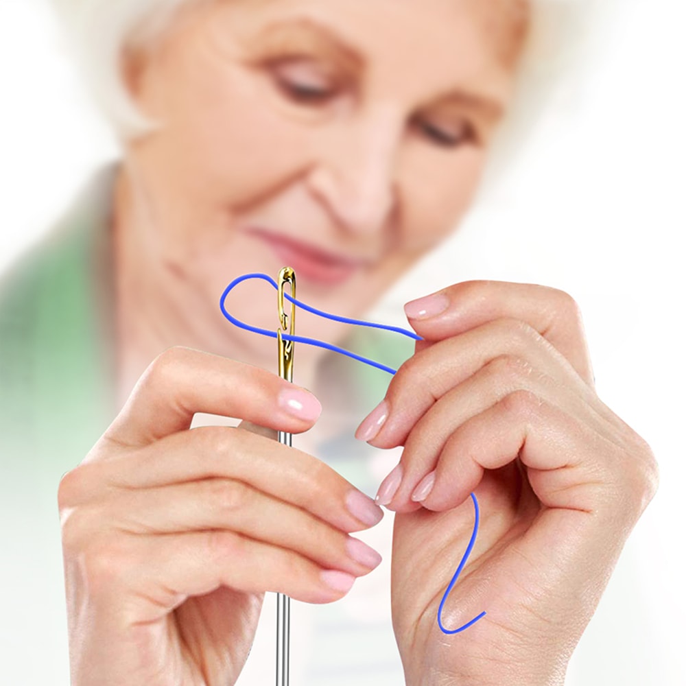Stainless Steel Blind Needle For Elderly Easy Threading For Sewing DIY 5