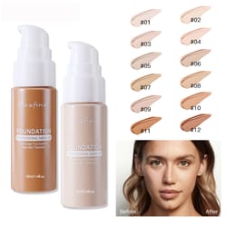 liquid foundation for flawless coverage waterproof & sweat-resistant makeup for all-day wear
