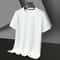 Waffle Knit Summer T-shirt for Men | Round Neck Short-Sleeve Casual Top