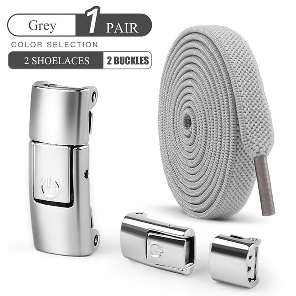 Elastic NoTie Shoelaces For Kids Adults Widened Flat Sneaker Laces With Press Lock 6