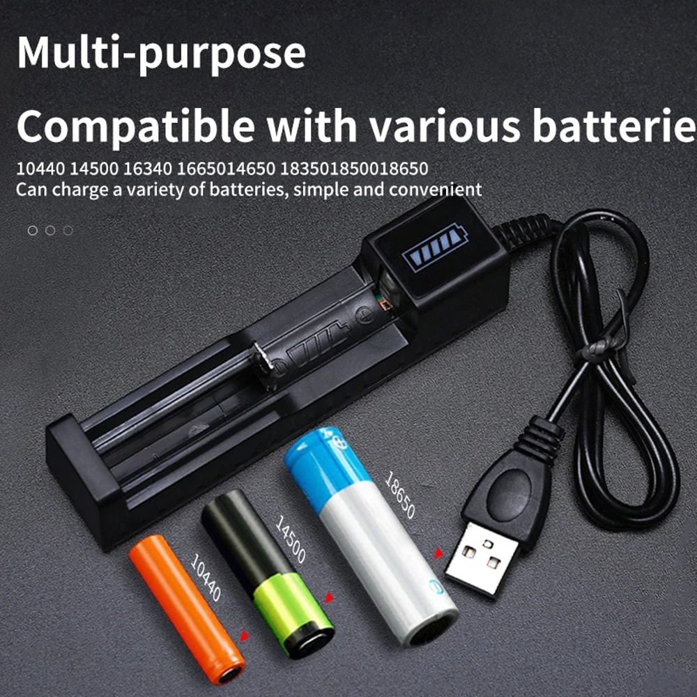 Dual Slot USB Charging Station For Rechargeable Lithium Batteries Fast Convenient 2