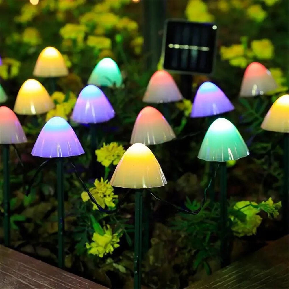 Solar Mushroom Lights for Outdoor Garden - Waterproof Street Lights for Lawn, Patio & Holiday Decoration