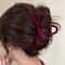 Red Velvet Bow Hair Clip for Women | Elegant Winter Hair Claw Clip | French Hairpin Gift Accessory