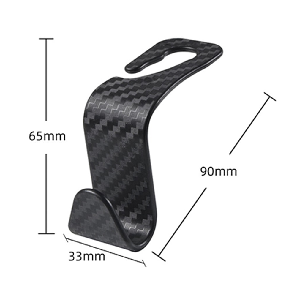 Carbon Fibre Headrest Hook For Car Auto Back Seat Organizer Handbag Holder Clothes Bracket 5