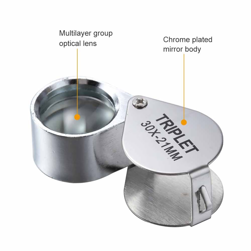 Compact Pocket Loupe Magnifier Foldable Jewelry Magnifying Glass For Reading Diamond Inspection An 1