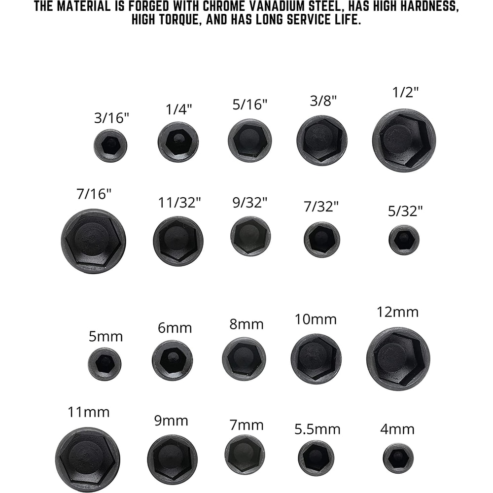 Sockets Sleeve Nozzles Nut Driver Set Precision Tool Kit for Easy Screwdriver & Socket Wrench Needs