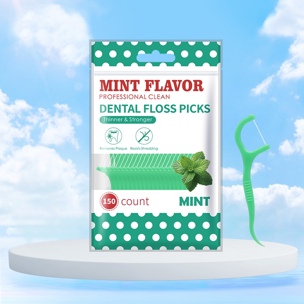 Mint Dental Floss Stick Portable Disposable Oral Care For Deep Cleaning Interdental Cleaning 5