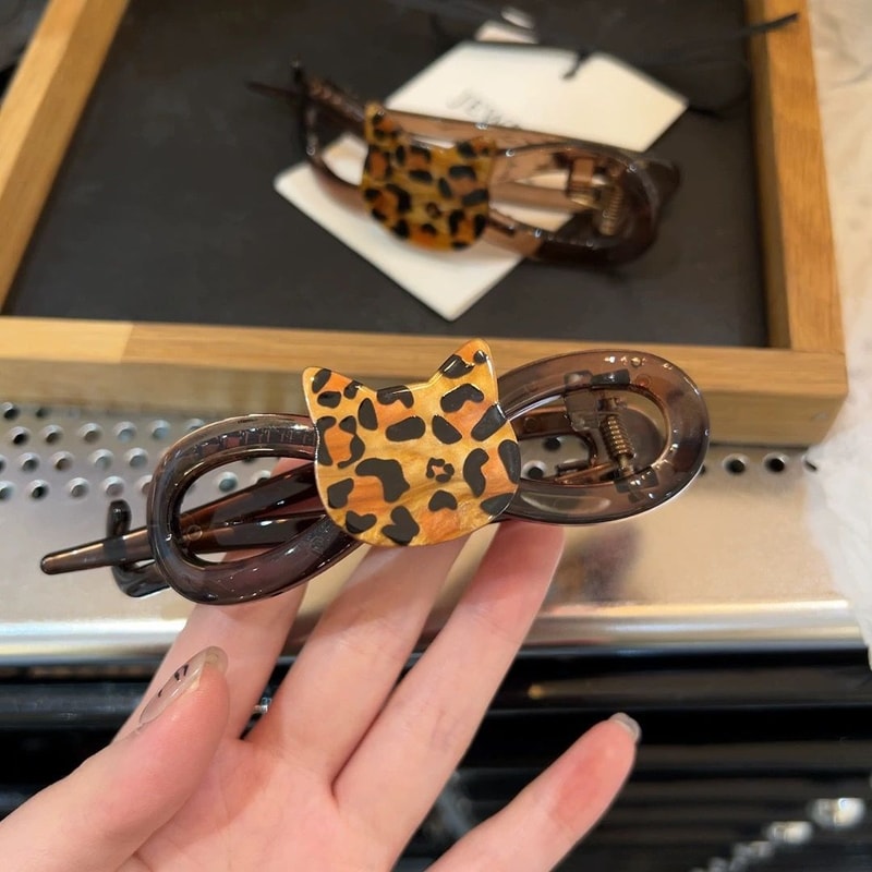 Elegant Twist Hair Clip With Acrylic Beads Imitation Pearls Women Stylish Hairpin 7