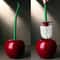 Creative Cherry Shaped Toilet Brush & Holder Set Cute Bathroom Accessory