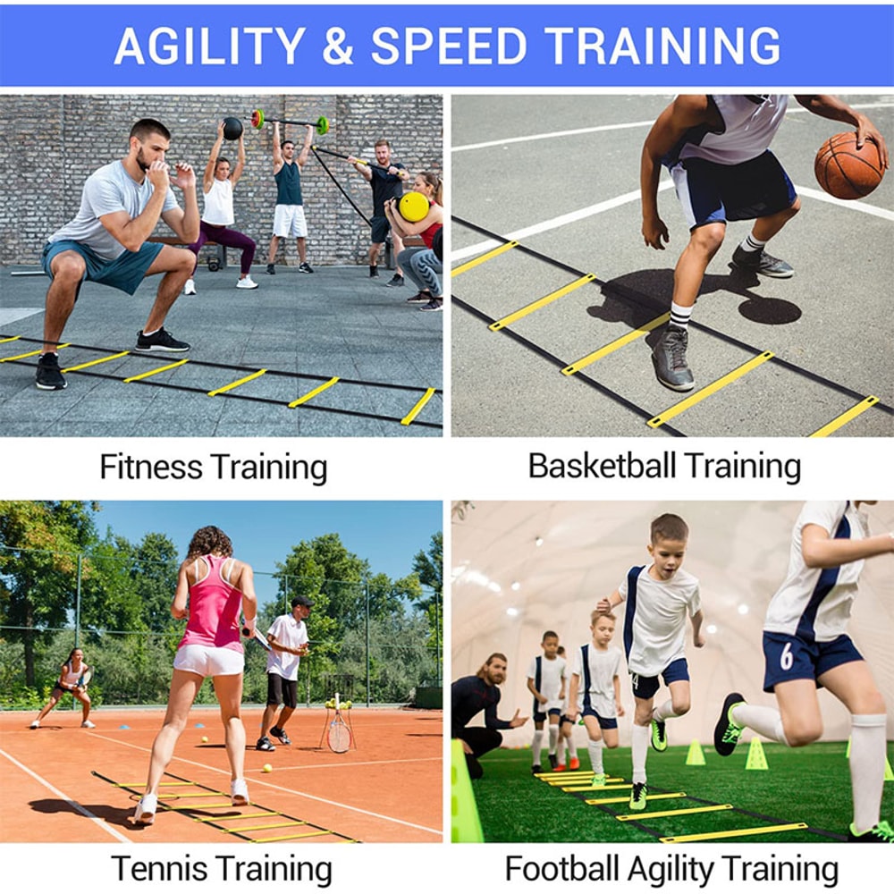 Agility Ladder For Speed And Football Training Nylon Straps For Flexibility Sports Performance 4