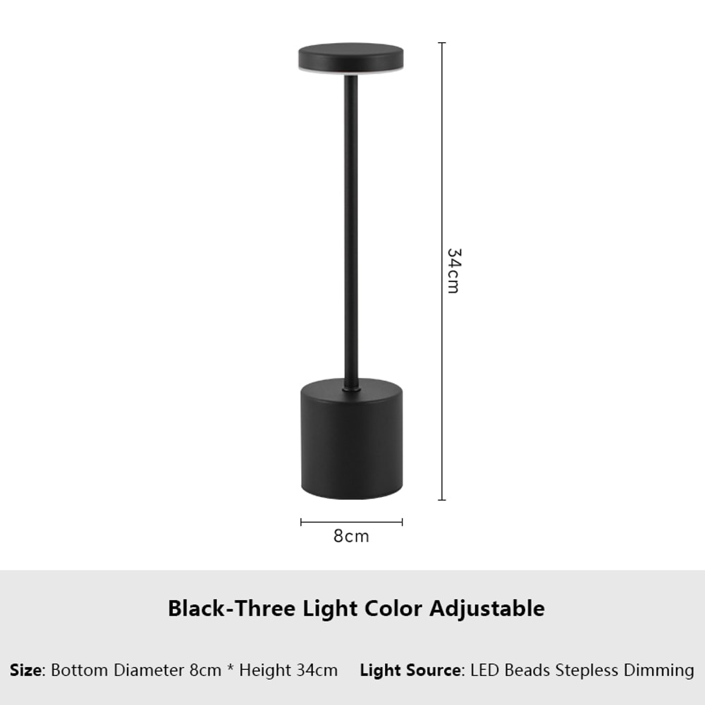 Rechargeable Touch Sensor LED Desk Lamp with Adjustable Brightness | Modern Ambient Light Bar for Home & Office