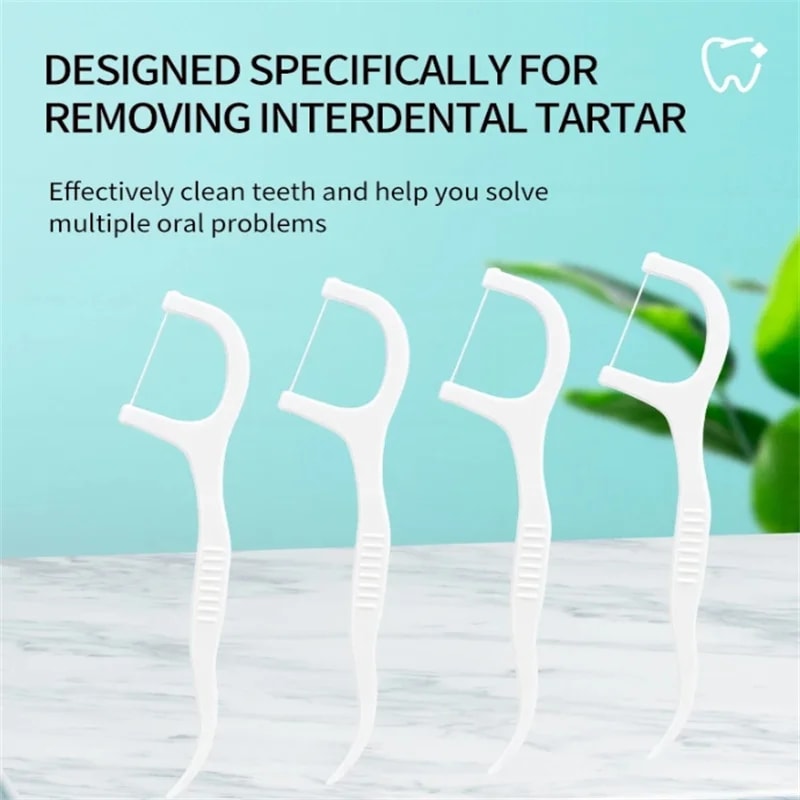 Portable Disposable Dental Floss Picks Compact Oral Care Sticks For Easy Teeth Cleaning 1