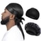 Premium Satin Durag Wave Cap with Long Tail Silky Hair Protection Headwrap