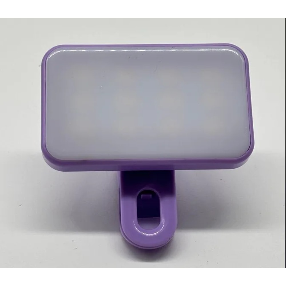 Mini Selfie Fill Light with Adjustable Brightness Rechargeable Clip-On Light for Phones & Computers