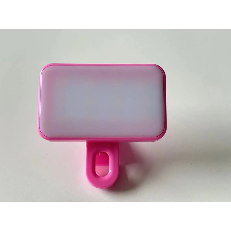 Mini Selfie Fill Light with Adjustable Brightness Rechargeable Clip-On Light for Phones & Computers