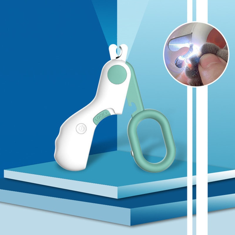 LED Light Pet Nail Clipper for Cats and Small Dogs Professional Pet Nail Grooming Scissors with Safety Guard