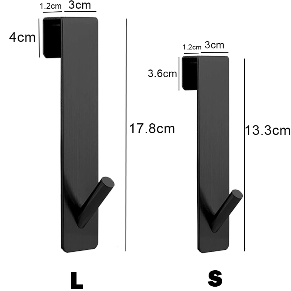 Shaped Stainless Steel Shower Door Hook Towel Bathrobe Holder For Glass Doors 4