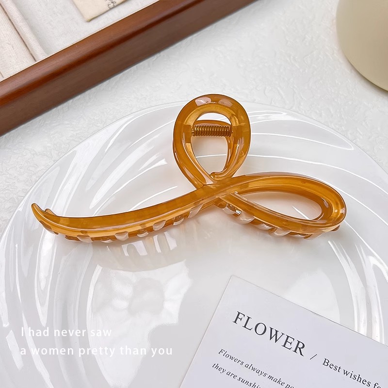 Elegant Jelly Color Bow Hair Claw Fashionable Hair Clip for Women and Girls Sweet Bow Hairpin Accessory