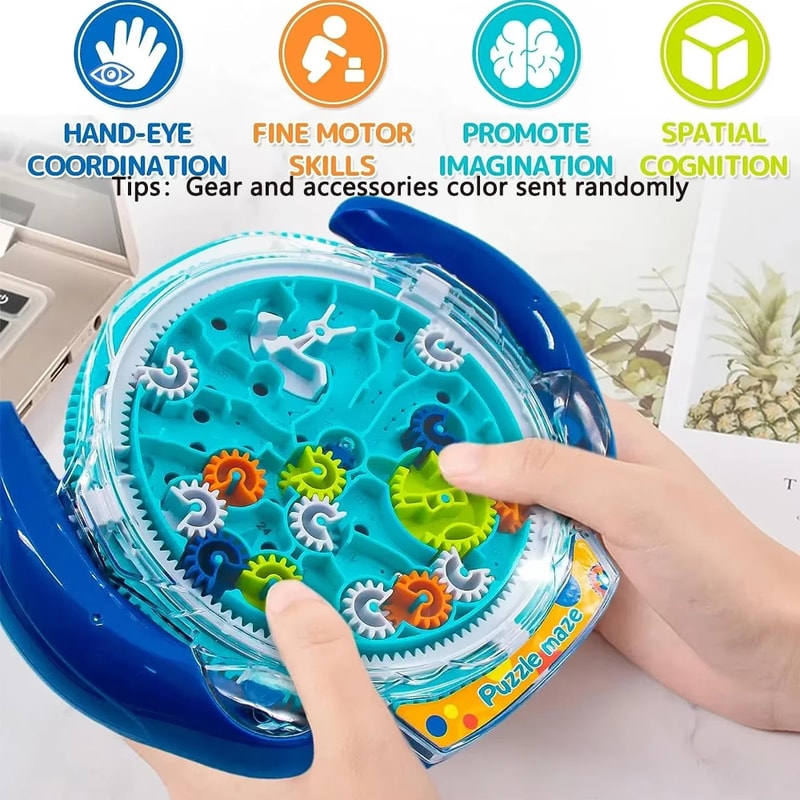 Puzzle Maze Magic Transparent Speed Cube Stress Reliever Rolling Ball Toy For Kids And Adults 0