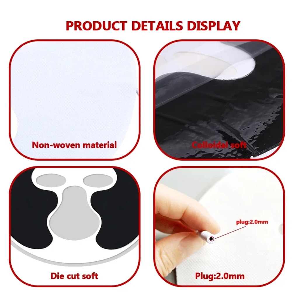 Facial Electrode Pads Gel Non-woven Patch for Electric Acupuncture Massager Self-adhesive Replacement Pads for Pain Re