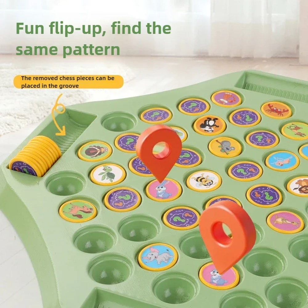 Interactive Animal Flip Chess For Kids Educational ParentChild Game For Concentration And Observat 5