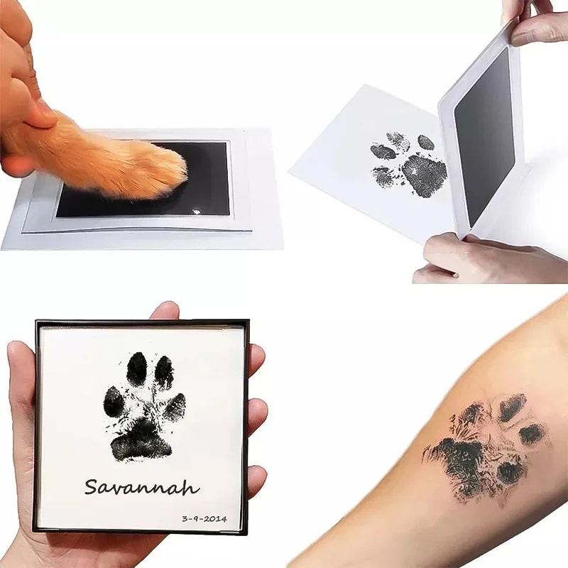 Inkless Pet Paw Print Kit Nontoxic Easy DIY Keepsake For Cats Dogs 0