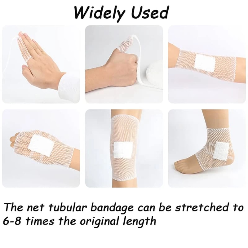 Elastic Net Tubular Bandage Breathable Wound Dressing Retainer For Ankle Adults 5