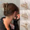 Elegant Gold Color Hollow Geometric Hair Claw for Women Metal Hairpin, Fashion Hair Accessories