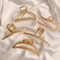 Elegant Gold Color Hollow Geometric Hair Claw for Women Metal Hairpin, Fashion Hair Accessories